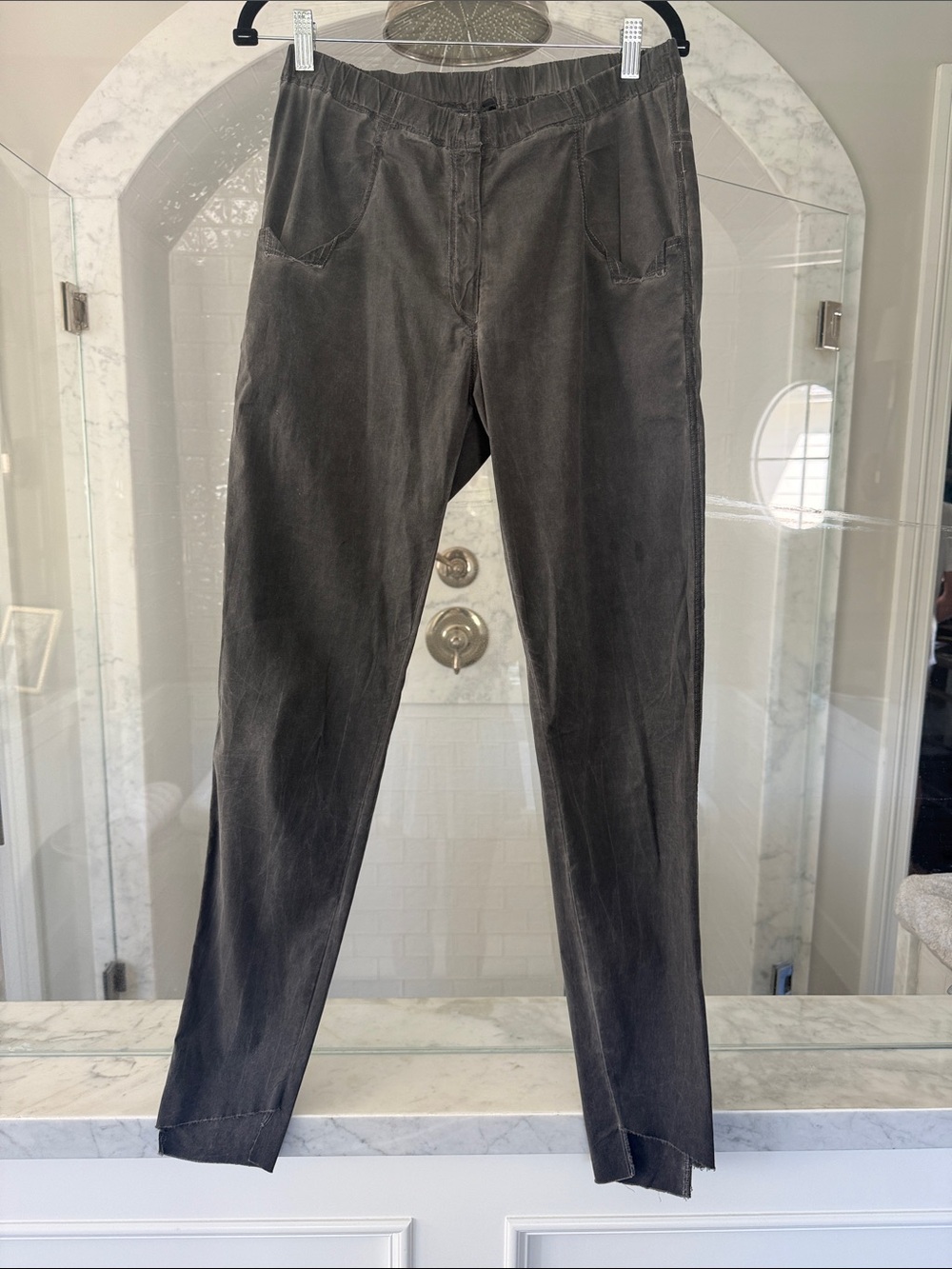 JAGA Womens Casual Elastic-Waist Cotton Pants